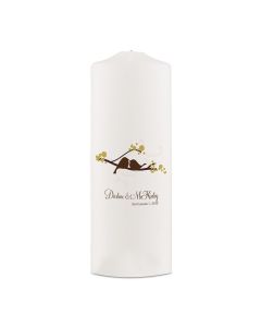 Love Bird Personalized Pillar Candles