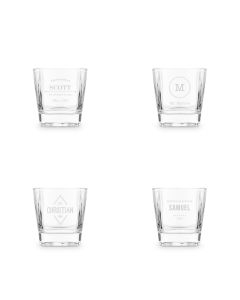 Personalized Square 8 Oz. Whiskey Glass
