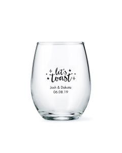 Small Personalized Stemless Wine Glass