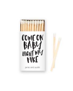 Custom Matchbox Wedding Favor - Light My Fire (pack of 50)
