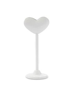 Metal Heart Place Card Holder - White