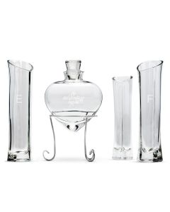 Heart Shaped Sand Ceremony Vase Set - The Adventure Begins Etching