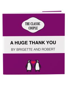 Personalized Notepad Favor With Penguin Couple (set of 12)