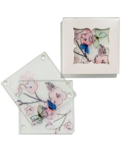 Artistic Botanical Coaster Set