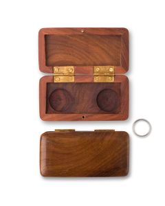 Pocket Size Wooden Wedding Ring Box