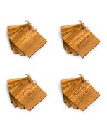 Set of 4 Rustic Wooden Coasters Bar Accessories