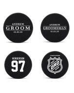 Custom Hockey Puck Bottle Opener Gift