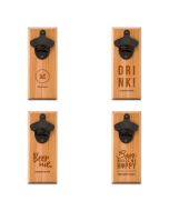Cedar Wood Wall Mount Bottle Opener