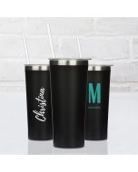 Black Stainless Steel Drink Tumbler