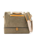 Weekend Carry On Bag - Genuine Leather & Canvas