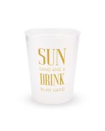 Personalized Frosted Plastic Party Cups - Drink In My Hand - Set of 8