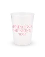 Personalized Frosted Plastic Party Cups - Princess Drinking Team - Set of 8
