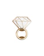 Flat Metal Diamond Ring Bottle Opener - Gold