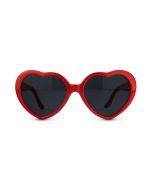 Women's Unique Shaped Bachelorette Party Sunglasses - Red Hearts