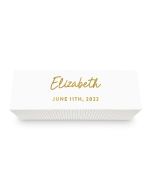 White Personalized Wine Gift Box With Magnetic Lid