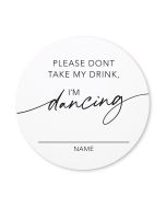 Round Paper Drink Coasters - I’m Dancing - Set Of 12