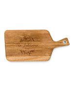 Personalized Wooden Paddle Cutting & Serving Board With Handle
