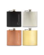 Black Hip Flask In Stainless Steel