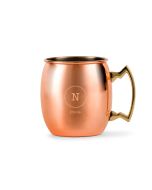 Circle Monogram Copper Moscow Mule Mug