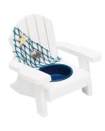 White Deck Chair Favor Candle Holders (4)