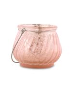 Miniature Glass Tealight Holder With Wire Hanger (6)