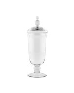 Large Glass Apothecary Candy Jar Footed Vase with Lid