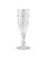 Vintage Style Pressed Glass Flute In Clear