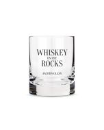 Personalized Whiskey Glasses With Whiskey Rocks Print